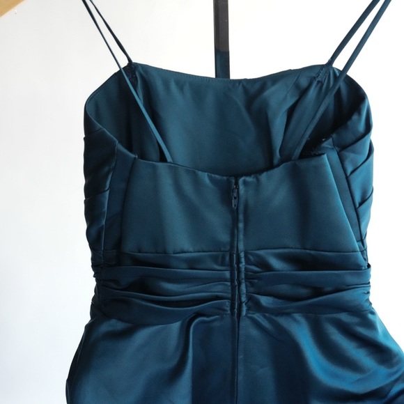 DAVID’S BRIDAL Teal Mini Dress - Picture 7 of 11